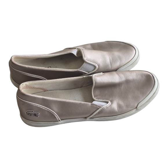 Lacoste Shoes - Lacoste Slip On Sneakers Women's Size 5.5 Lancelle Beige Comfort Shoes